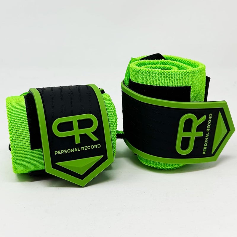PR Personal Record Heavy Duty Premium Wrist Wraps, More Elasticity, Reinforced Stitching, Extra Wide Strap, Strong Thumb Loop, Larry Wheels Weightlifting Wraps - Image 2